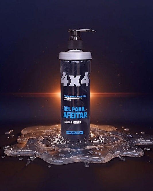 4X4 Gel Para Afeitar Menta 485g