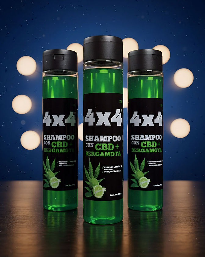 4x4 Shampoo Bergamota o Minoxidil 500ml