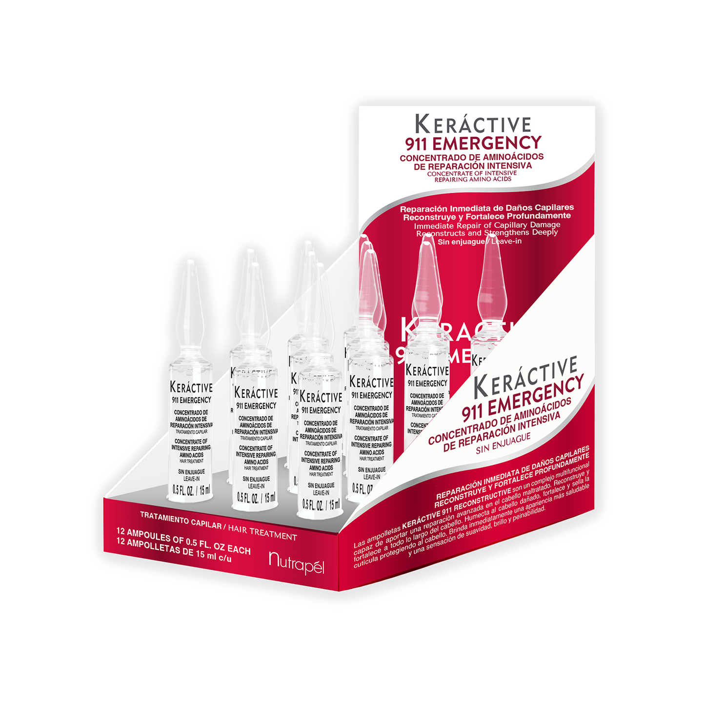 NUTRAPEL Keráctive 911 Ampolleta post reparadora caja 12pzas