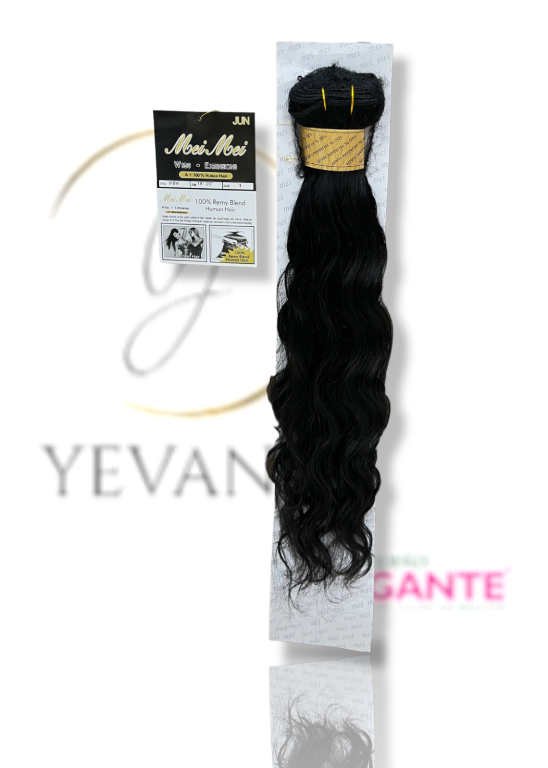 MEI MEI EXTENSION ONDULADA 18"- 20" CON CLIPS