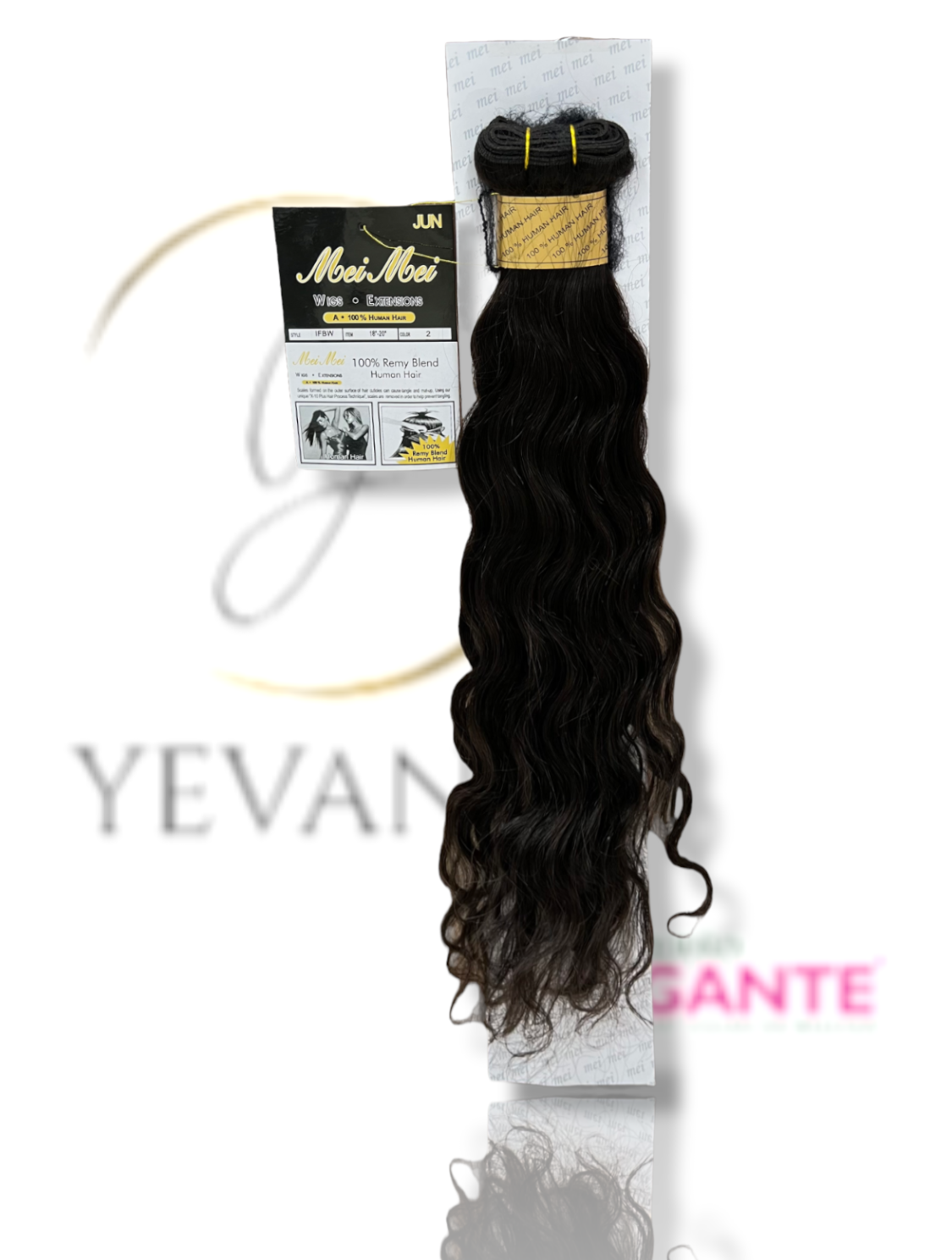 MEI MEI EXTENSION ONDULADA 18"- 20" CON CLIPS