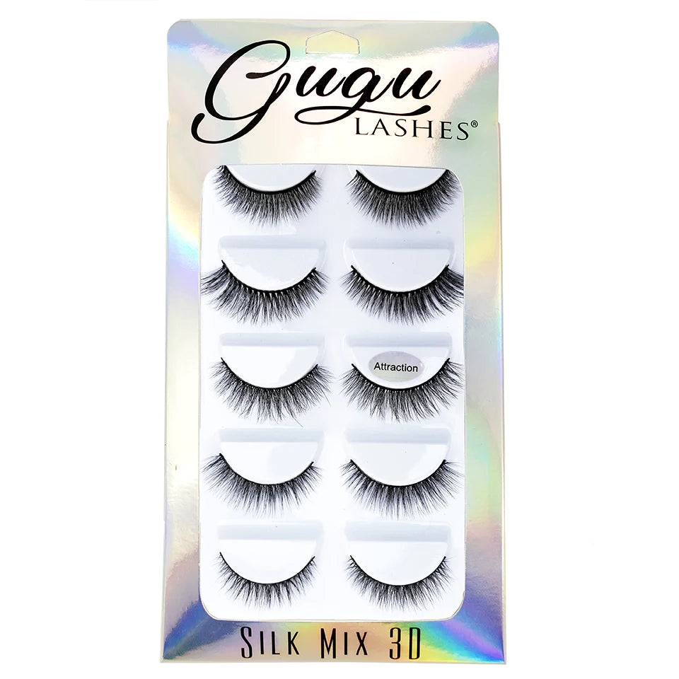 GUGU LASHES PESTAÑAS SILK MIX 3D 5 PARES