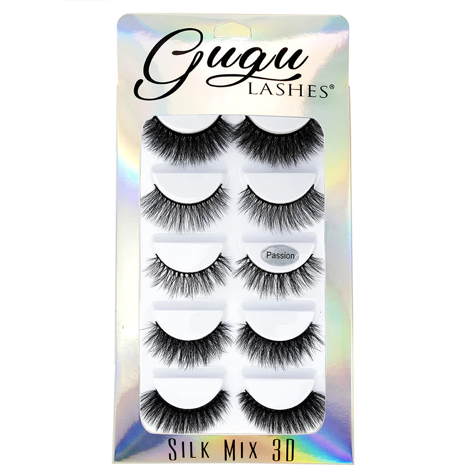 GUGU LASHES PESTAÑAS SILK MIX 3D 5 PARES